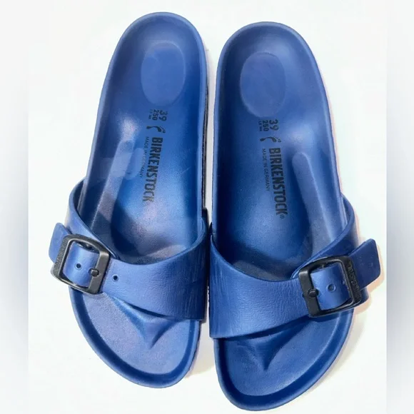 Birkenstock Blue  Sandals with Adjustable Buckle and Anatomical Footbed unisex Arizona Soft Footbed Birko-Flor in Color Blue | BIRKENSTOCK US main image 2